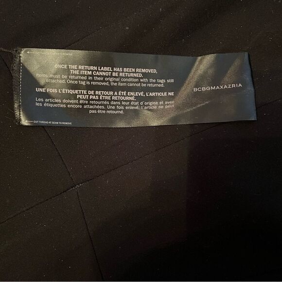 BCBGMAXAZARIA Black Off-Shoulder Princess Sleeve Mini Dress Size 6 NWT - Picture 8 of 9